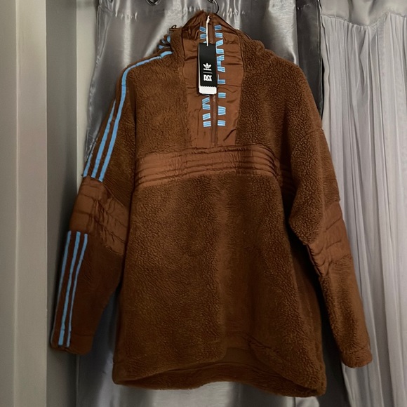 ❌SOLD❌Adidas x Ivy Park Teddy Hoodie Jacket - Picture 1 of 4